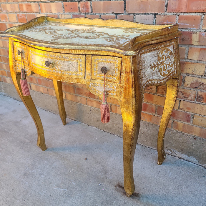 GOLD FLORENTINE CONSOLE TABLE