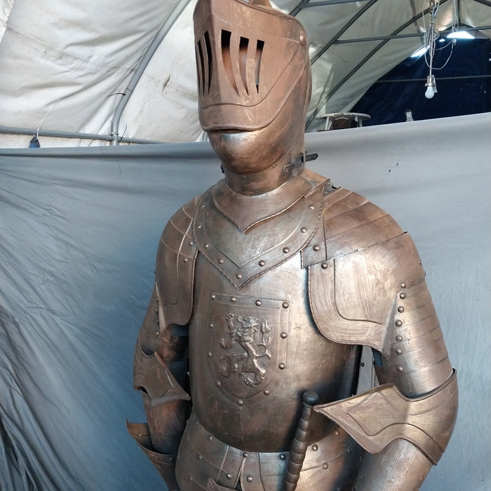 GOLD METAL LIFE SIZE SUIT OF ARMOR