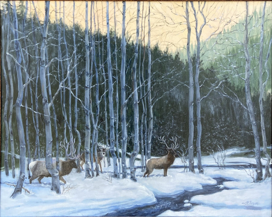 "LATE WINTER AFTERNOON SPLENDOR" OIL PAINTING BY LOU ANN BOWER