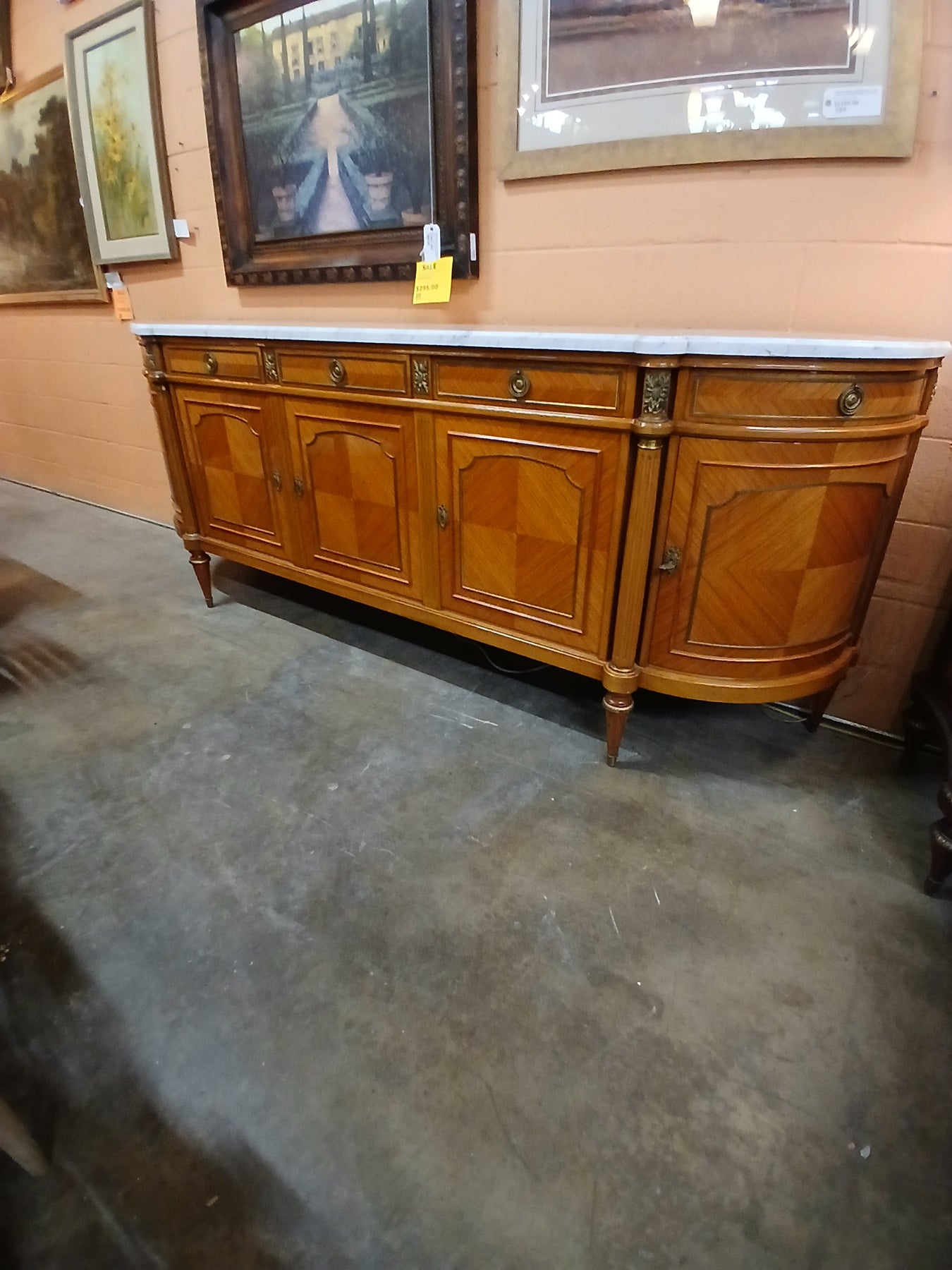 LOUIS XVI MARBLE TOP CHESTS AND SIDEBOARDS