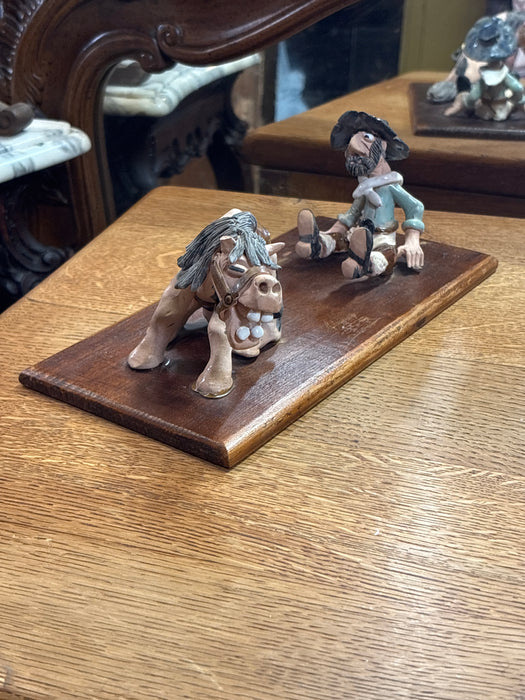 POTTERY COWBOY THROWN FROM HORSE