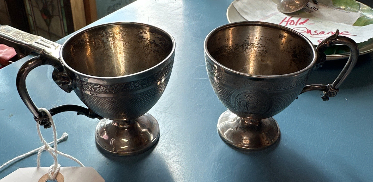 PAIR OF STERLING SILVER CUPS