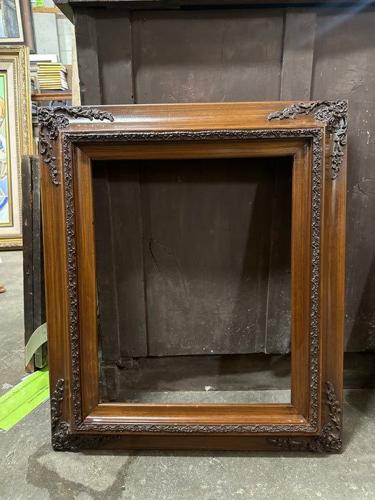 FAUX GRAIN FRAME WITH GESSO DETAIL