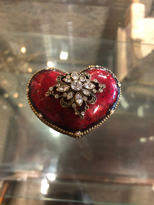 ENAMELED HEART BOX