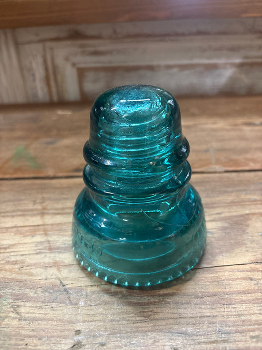 HEMINGRAY 16 GREEN GLASS INSULATOR