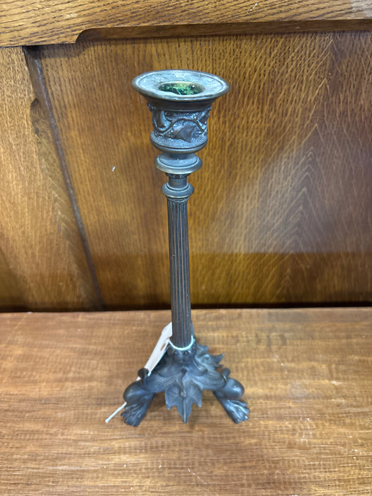 TALL BRONZE TRI PAW FOOT CANDLESTICK