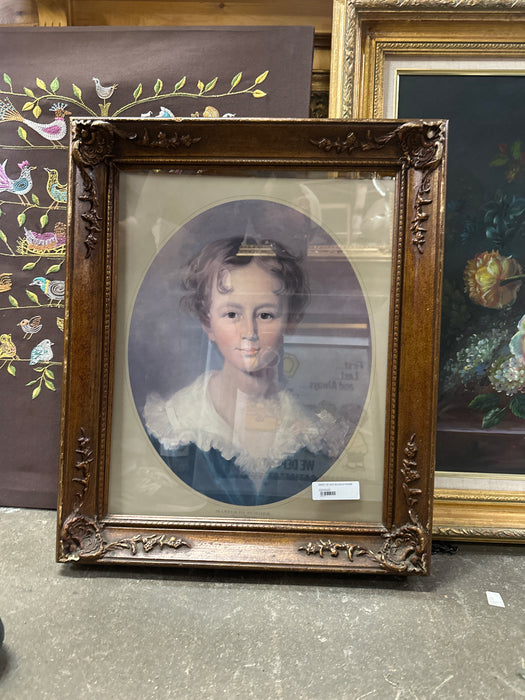 PRINT OF BOY IN GOLD FRAME