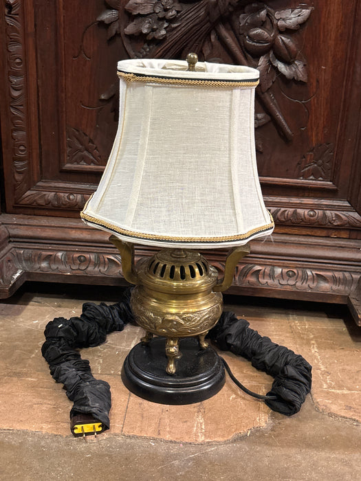 CHINESE BRASS INCENSE BURNER LAMP