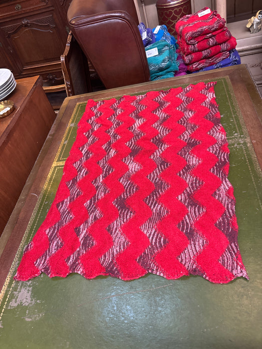MEDIUM RED EARLY 1980S ITALIAN MISSONI FABRIC FROM NEIMAN MARCUS