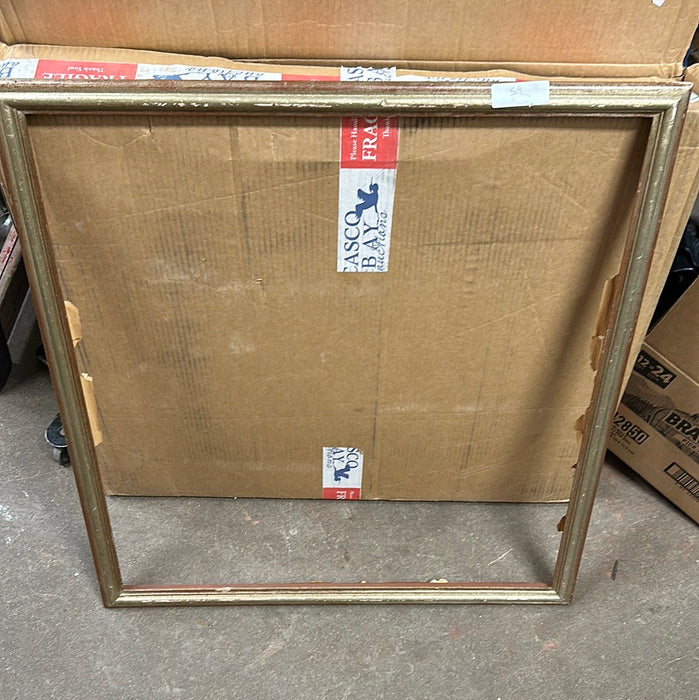 AS FOUND SIVER GILT AND BROWN FRAME