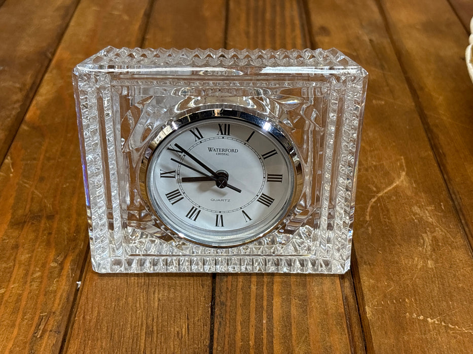 GLASS WATERFORD CLOCK