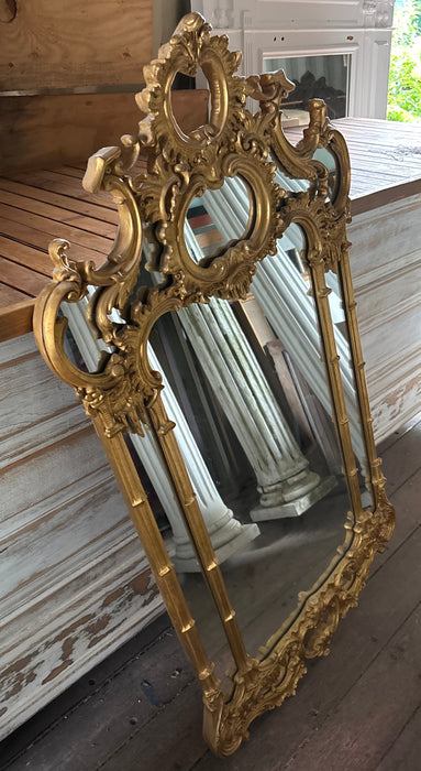 PAIR GOLD MATCHING MIRRORS