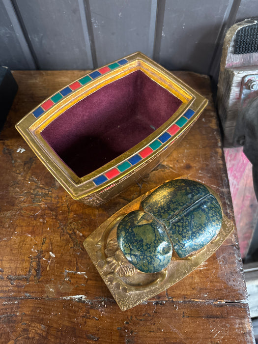 EGYPTIAN SCARAB BOX - NOT OLD