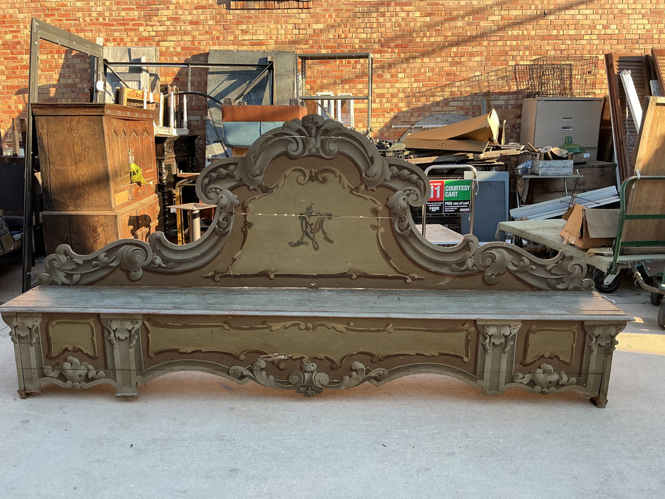 LONG RELIGIOUS HIGHBACK BENCH