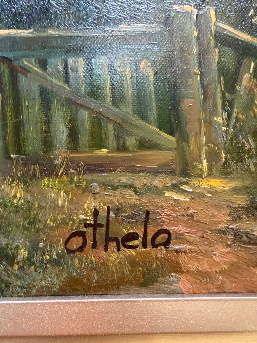LANDSCAPE WITH HOUSE OIL ON CANVAS SIGNED OTHELLO