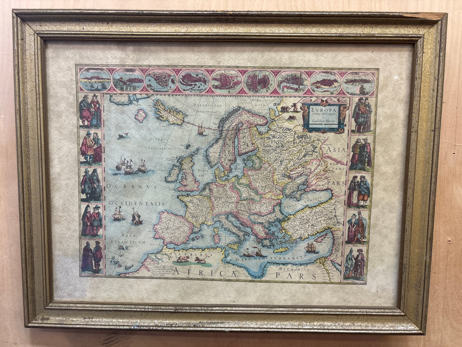 SMALL REPRODUCTION EUROPEAN MAP