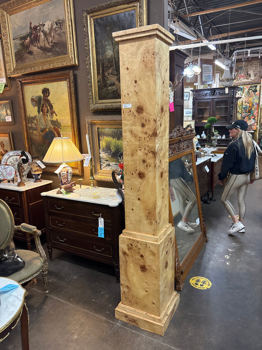PAIR OF VERY TALL BIRD'S EYE MAPLE STANDS