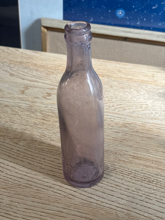 PURPLE PEPSI COLA GLASS BOTTLE