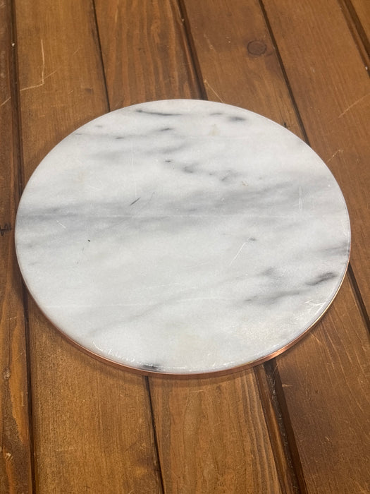 SMALL ROUND MARBLE SERVING TRAY