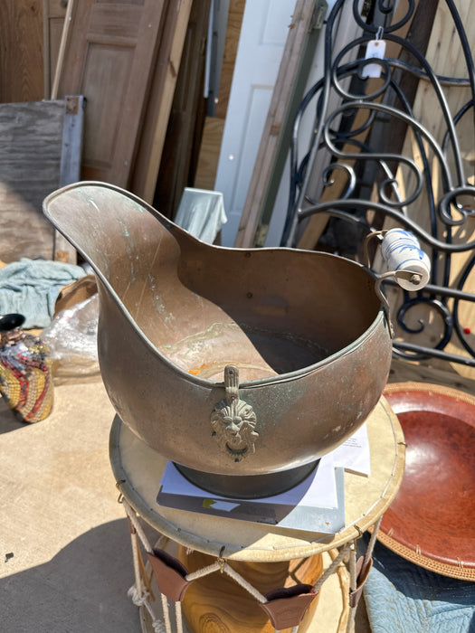 LARGE COPPER COAL HOD