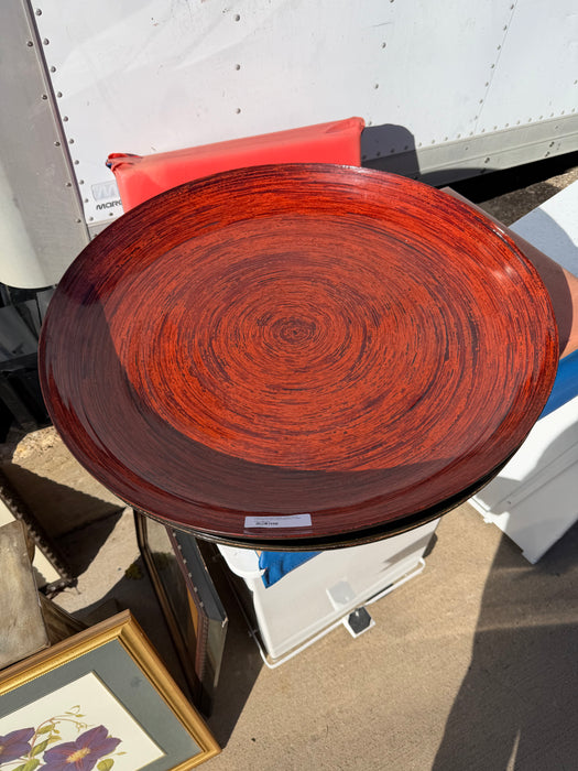 LARGE CONTEMPORARY BOWL WITH CUSTOM PLEXIGLASS HANGING STAND