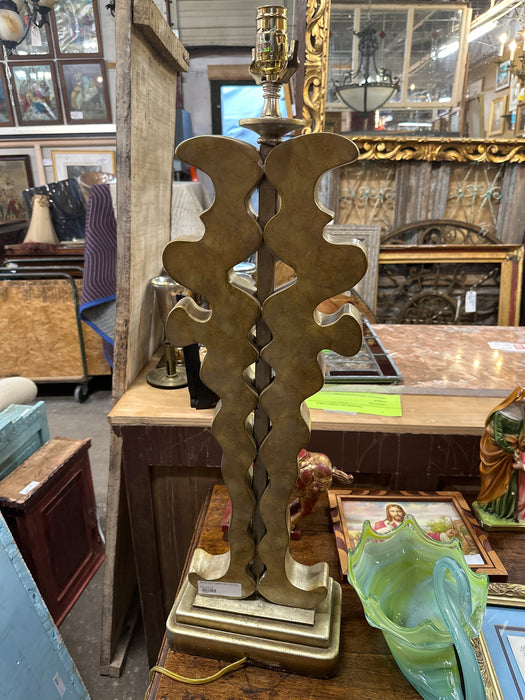 MIDCENTURY GILT LAMP AS FOUND