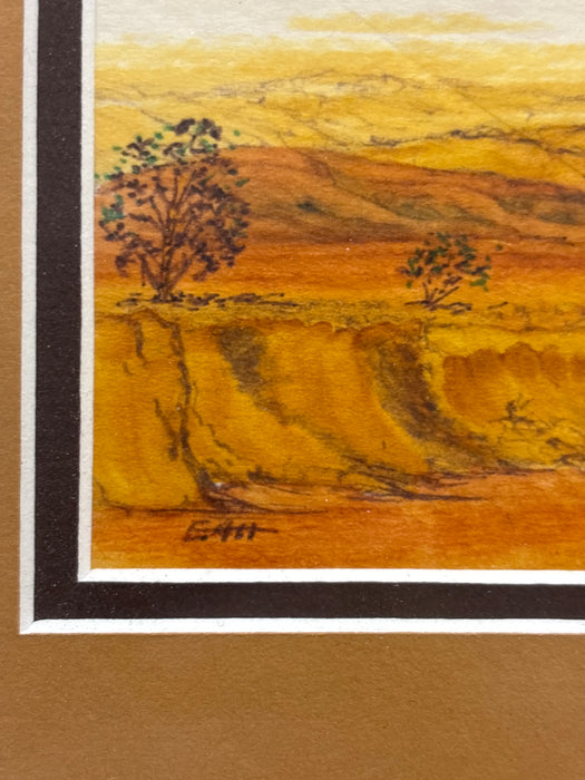 FRAMED LANDSCAPE TRIPTIC - SIGNED EAH