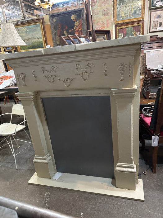 PAINTED WHITE PINE FIREPLACE MANTLE