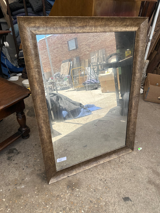 NOT OLD GOLD AND BLACK FRAMED MIRROR