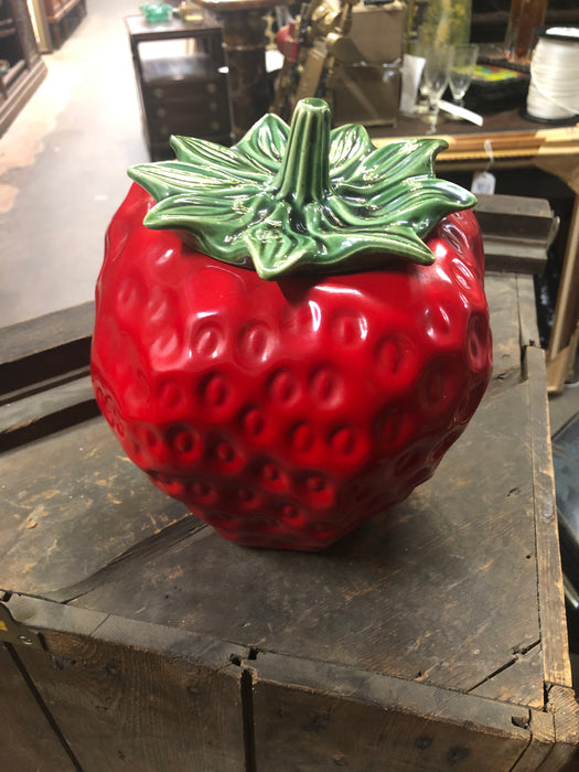 STRAWBERRY COOKIE JAR MADE IN USA