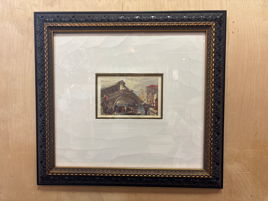SMALL PRINT OF VENICE BRIDGE IN MEDIUM FRAME