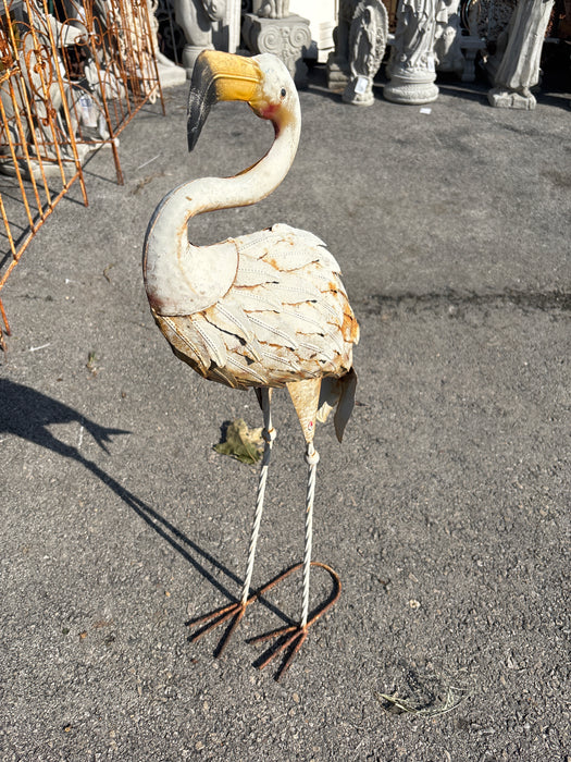 ORANGE METAL FLAMINGO