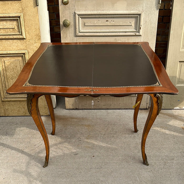 LOUIS XV STYLE FLIP TOP INLAID GAME TABLE