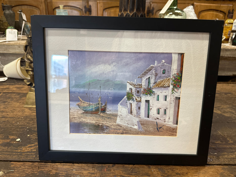 FRAMED GREEK ISLAND LANDSCAPE