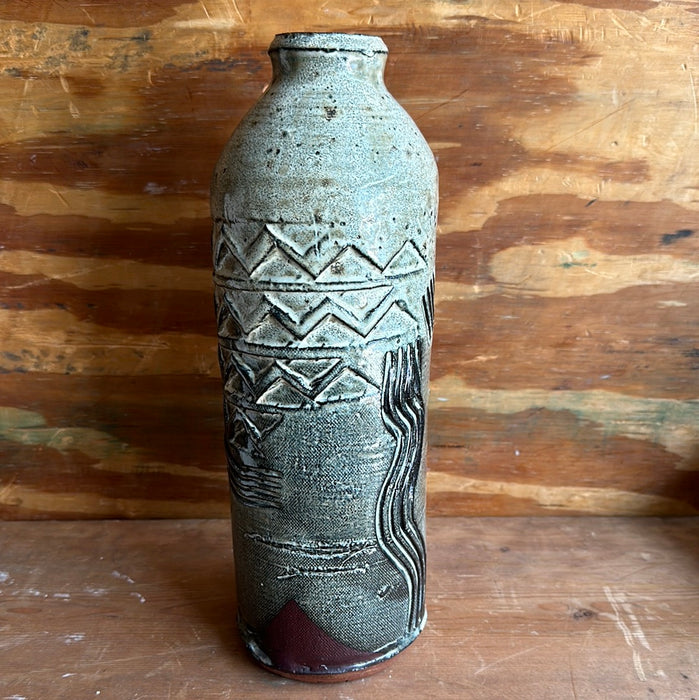 GLAZED TERRA COTTA VASE