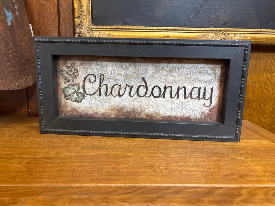 BLACK FRAMED "CHARDONNAY"