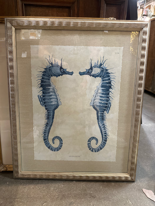 FRAMED PAIR OF SEAHORSE PRINT