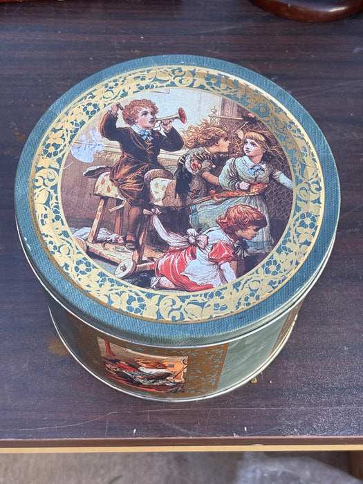 TIN BOX WITH CHILDREN
