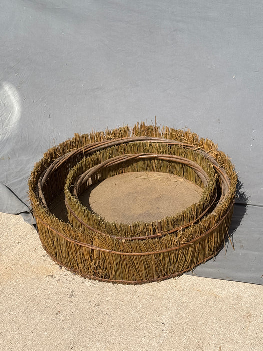 SET OF 2 ROUND TWIG BASKETS - 1 OF 2