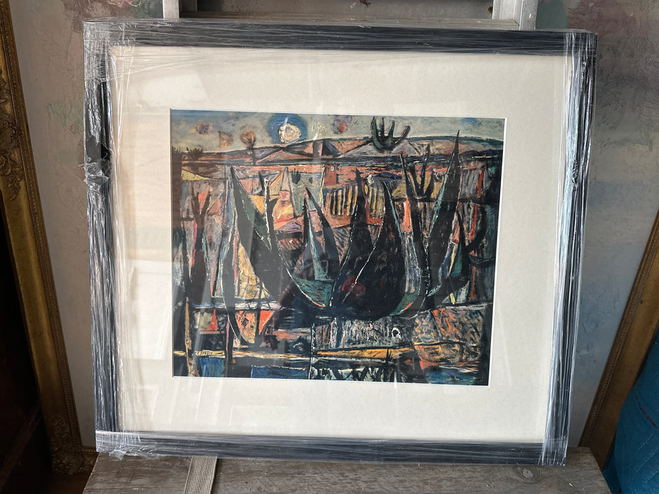 FRAMED ABSTRACT LANSCAPE PRINT BY BRUCE SPRUCE