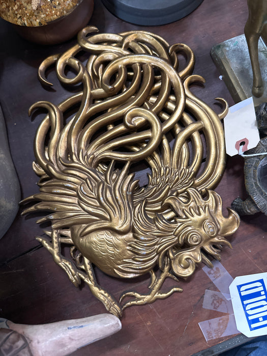 PAIR OF USA METAL ROOSTERS