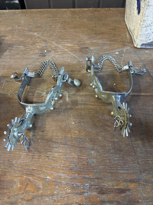 PAIR OF SMALL METAL STIRRUPS