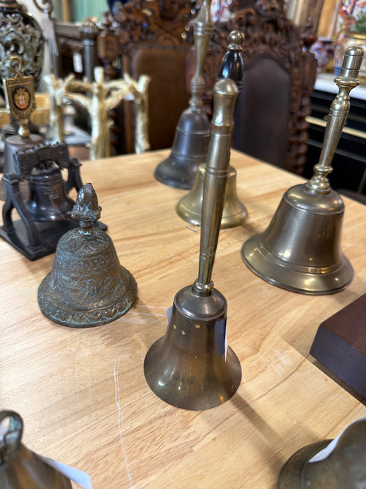HIGH-PROFILE BALUSTER BRASS HAND BELL - NO DINGER