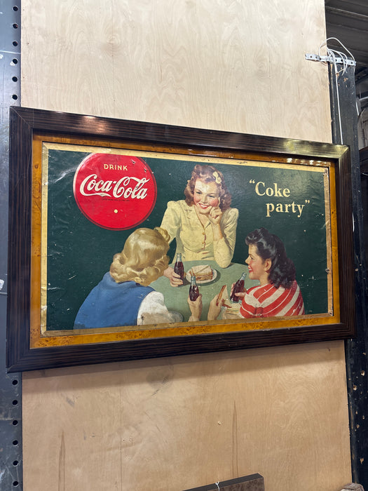 FRAMED 1940'S COKE PARTY ADVERTISEMENT