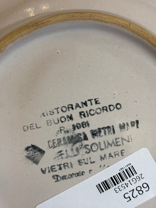 RED AND WHITE ITALIAN PLATE