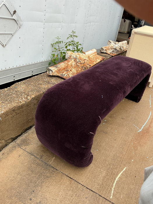 CURVED UPHOLSTERED MODERN BENCH