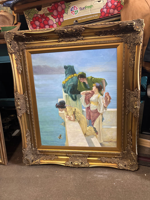 COPY OF "A COIGN OF VANTAGE" BY SIR LAWRENCE ALMA TADEMA - SIGNED