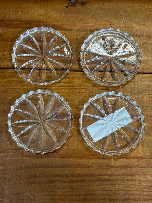 SET OF 4 GLASS COASTERS