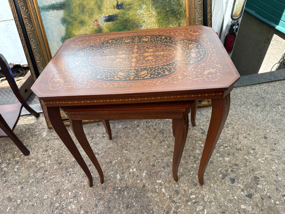 MARQUETRY NESTING TABLES