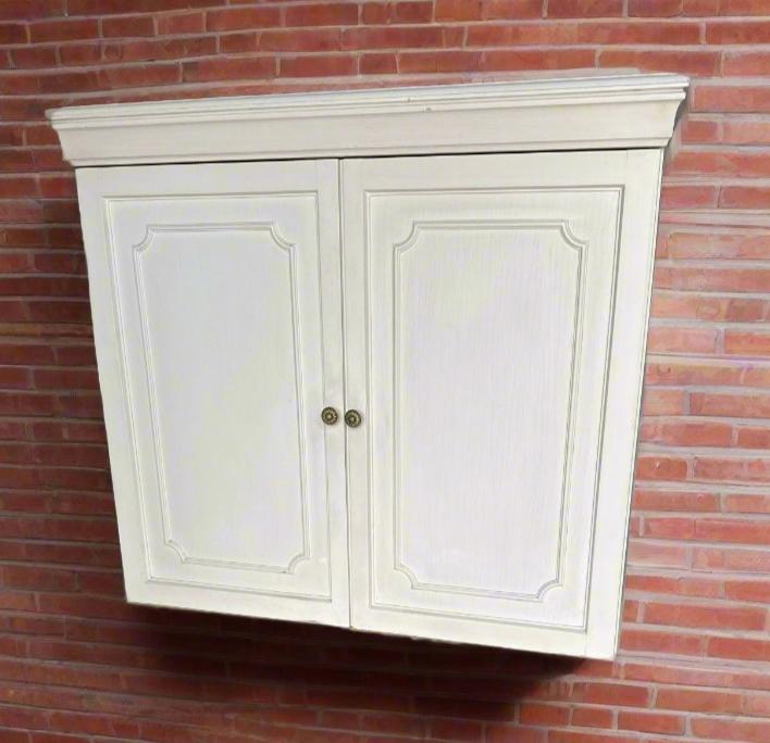 2 DOOR WHITE WALL CABINET